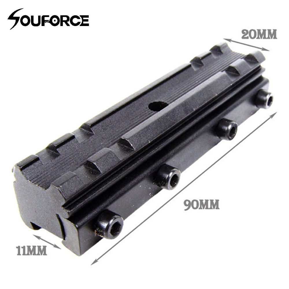 

11mm Dovetail to 20mm Weaver Picatinny Rail Base Adaptor Scope Mount Converter M-006 3/8" Dovetail to 7/8