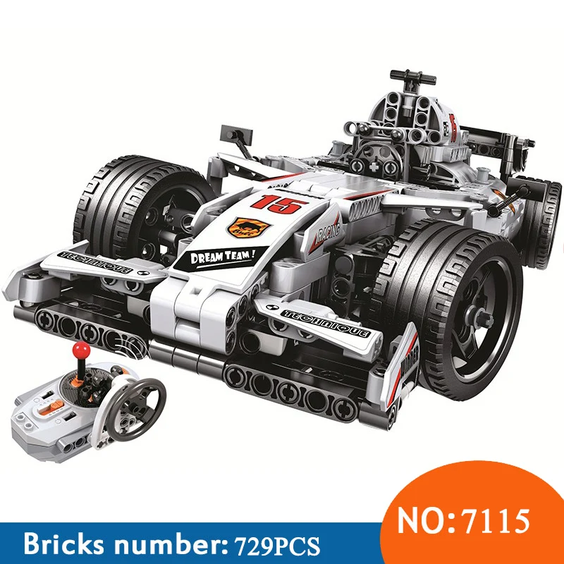 Winner 7115 729 шт. Technic пульт дистанционного управления RC гоночный автомобиль электрические строительные блоки игрушки для детей