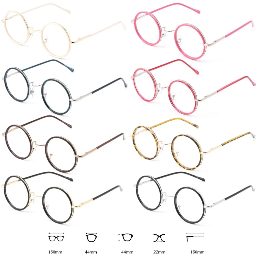 

New Men Women Retro Round Frame Vintage Eyeglasses Full Rim Glasses Spectacles