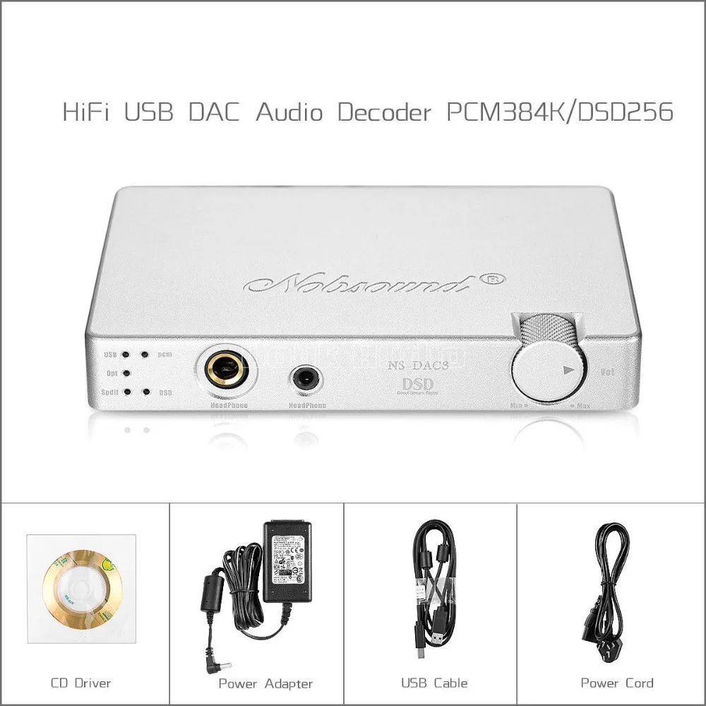 

Nobsound DSD1792 Mini HiFi Audio Decoder XMOS USB/Coaxial/Optical PCM384K/DSD256 DAC Headphone Amplifiers