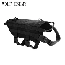 Полиции K9 Тактический обучение собаки жгут Военная Униформа Молл V-жилет V-elcro пакеты пальто 4 цвета XS-XL