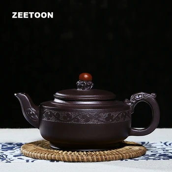 

250cc Yixing Teapot Authentic Purple Clay Master Handmade Chinese Health care Kung Fu Tea Set Pottery Boutique Dragon Ball Pot
