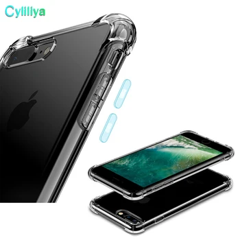 

Super Anti-knock Soft TPU Transparent Clear Phone Case Protect Cover Shockproof Soft Cases For iPhone 6 6 7 8 plus X samsung s8