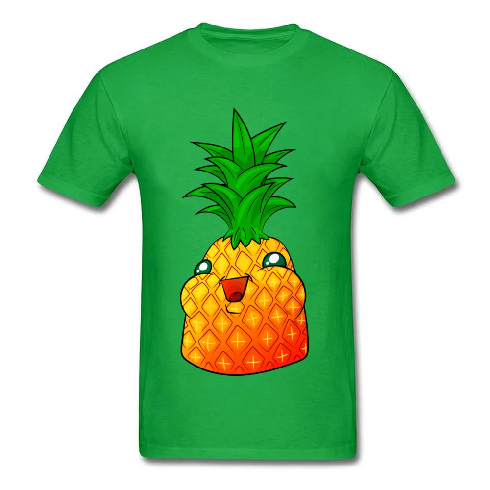 Pineapple Chunk Men Dominant Tops T Shirt O Neck NEW YEAR DAY 100% Cotton Fabric T Shirts Custom Short Sleeve Tee-Shirts Pineapple Chunk green