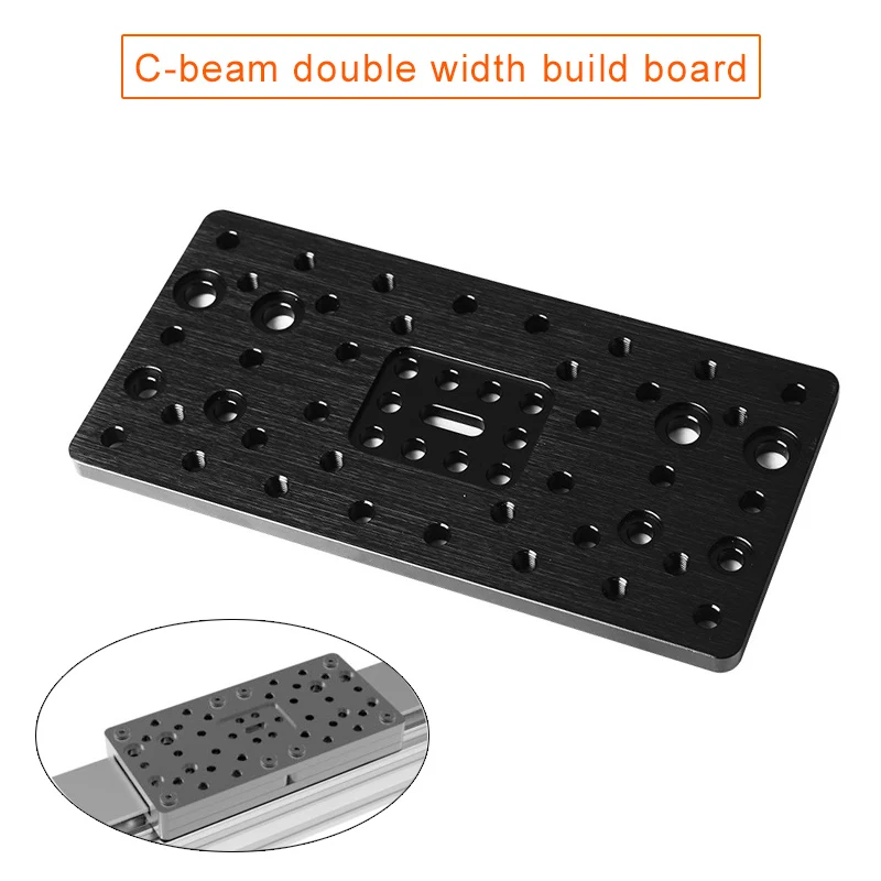

Newly Aluminum Alloy Gantry Plate Double Wide for C-beam 3D Printer CNC Machine