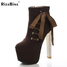 ladies high heel ankle boots women botas warm winter boot catwalk fashion heels footwear shoes P20432 size 33-40