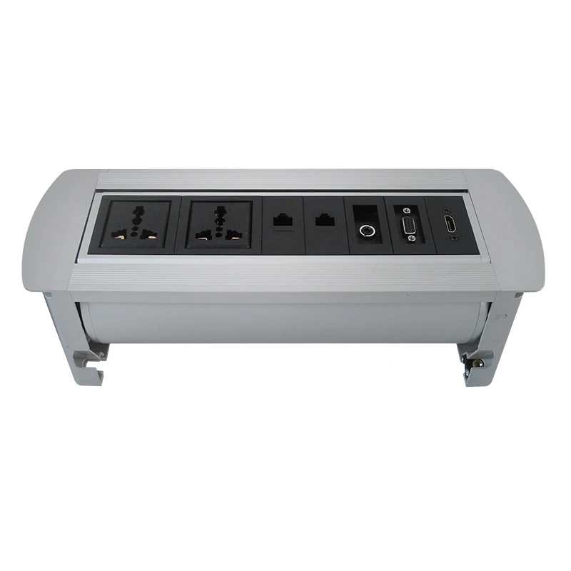 2018 New manual desk socket for High Class Conference Table With 2*Universal power,2*RJ45,1*HDMI,1*VGA,1*Audio,Free Shipping