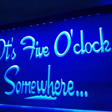 LB574-это 5 часов где-то Маргарита свет Знак Домашний Декор ремесла