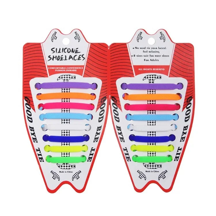Силиконовые шнурки эластичные без шнурков шнурки для обуви для детей и взрослых уличные кроссовки удобные и быстрые шнурки для обуви 16 шт - Цвет: Random color mixing