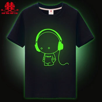 xiyu brand top kids t-shirt boys Children's T-shirt for girls noctilucence Luminous t-shirt boys kids night shining short Tees