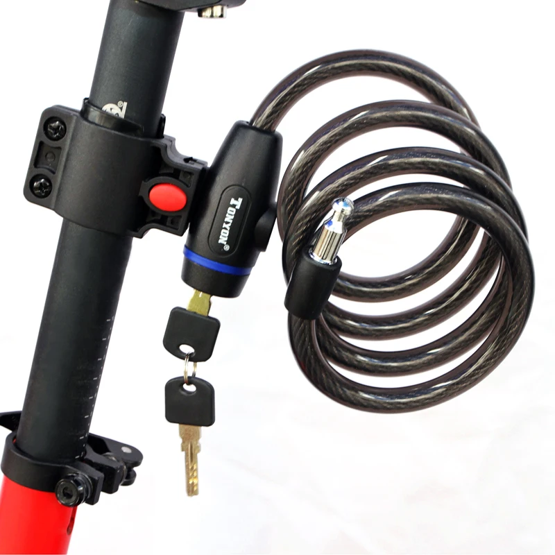 Tonyon Steel Coil Cable Key Bike Lock with Bike Lockcable and wire