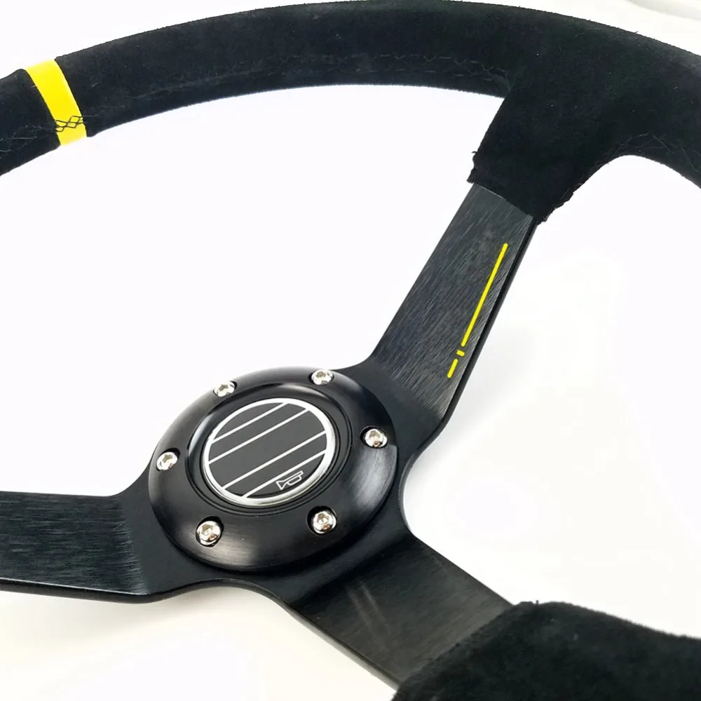 Универсальная алюминиевая рама для руля 14 дюймов 350 мм 6 отверстий|leather racing steering