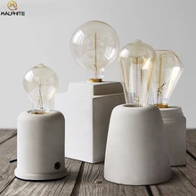 Американская Ретро Настольная лампа серый Бетон цемент спальня прикроватная лампа гостиная Настольная лампа для учебы декоративное освещение светильники