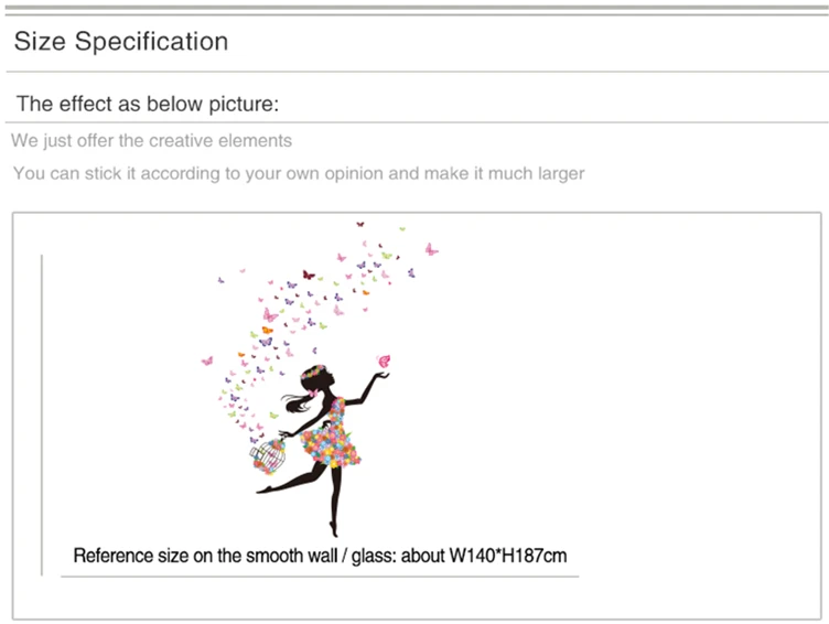 [SHIJUEHEZI] мультфильм фея девушка наклейки на стену DIY бабочки клетка Настенный декор для детской комнаты украшения для детской спальни