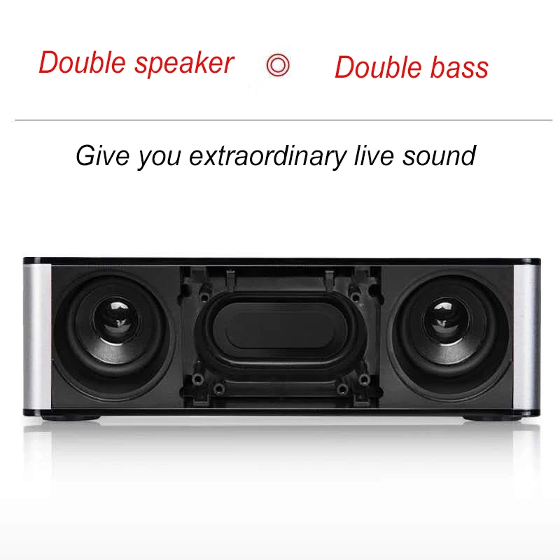  Wireless bluetooth speaker alarm clock with remote control FM radio digital clock microphone functi - 32920857716