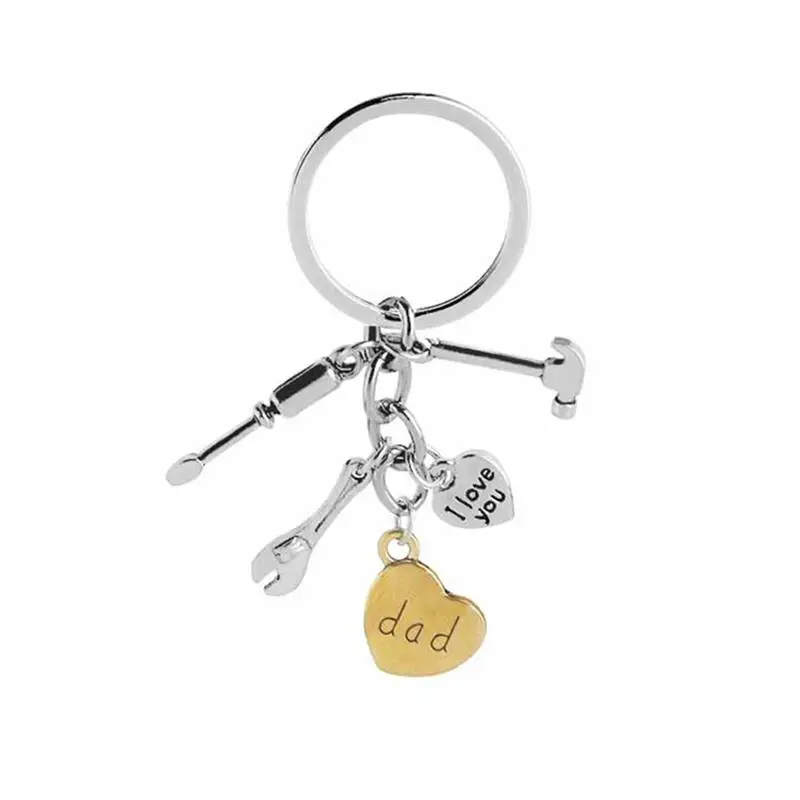 1 шт. милые брелки для ключей с надписью «I Love You Dad», инструменты, креативный брелок для ключей на день рождения для мужчин и отцов, подарок, украшение, подарок