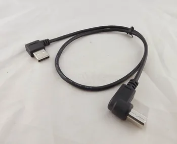 

10pcs USB 2.0 A Male Right Angle To B Male Right Angle Printer Scanner Cable 50cm