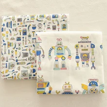 Хлопок и лен с принтом ткань для Вышивание квилтинга, DIY позиционирования ткань шторы, мешок, подушки, мебель и материал для покрытия дивана