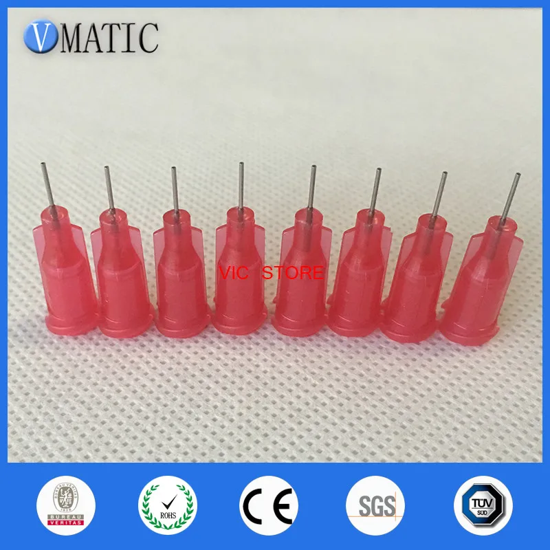 

Free Shipping Non Sterilized 100Pcs/Lot 25G 1/4 Inch Stainless Steel Tip Dispensing Screw Needles Red Color Syringe Needle Tips