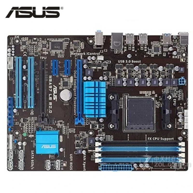 Материнская плата ASUS M5A97 LE R2.0 разъем AM3+ DDR3 32 ГБ для AMD 970 M5A97 LE R2.0 настольная системная плата SATA III используется