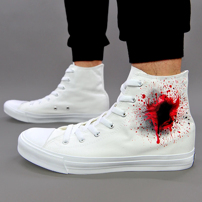 white canvas shoes