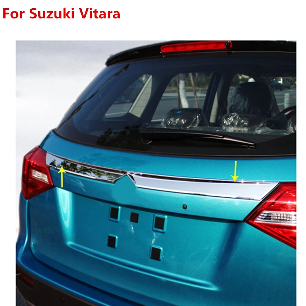 Высокое качество для Suzuki Vitara 2016 2017 кузова автомобиля ABS хром задний номерной знак