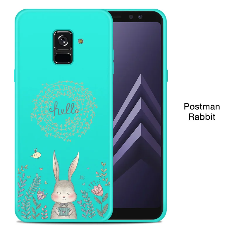 ASINA чехол с героями мультфильмов для samsung Galaxy A8 чехол силиконовый ударопрочный для Galaxy A8 Plus чехол Funda Bumper Coque - Цвет: Postman Rabbit
