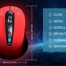 Мыши 1600 dpi ПК Bluetooth мини ноутбук для Беспроводной Мыши оптическая Bluetooth Мышка оптическая мышка черный ноутбук Macbook