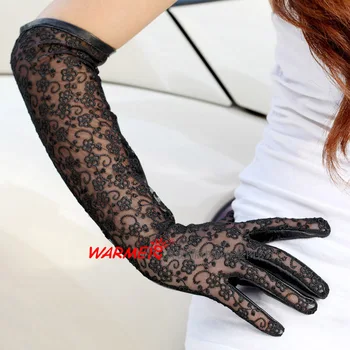 

Top Quality women's winter Top sheepskin lace gloves 1pair/lot #2color