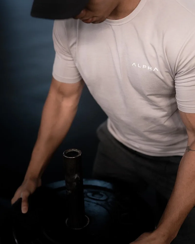 Мужская модная хлопковая футболка Летняя футболка с коротким рукавом мужская бегущая черная однотонная повседневная спортивная одежда фитнес облегающие футболки топы брендовая одежда