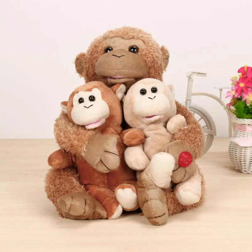 Duet Songs Chimpanzee Плюшевые игрушки Пение мягкие анимированные животные ребенок кукла