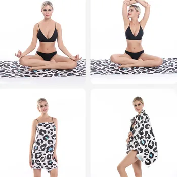 

Leopard Microfibre Beach Towels Double-Side Printed Oversize Rectangle Travel Towel Quick Dry Sand-Free For Kids Adults