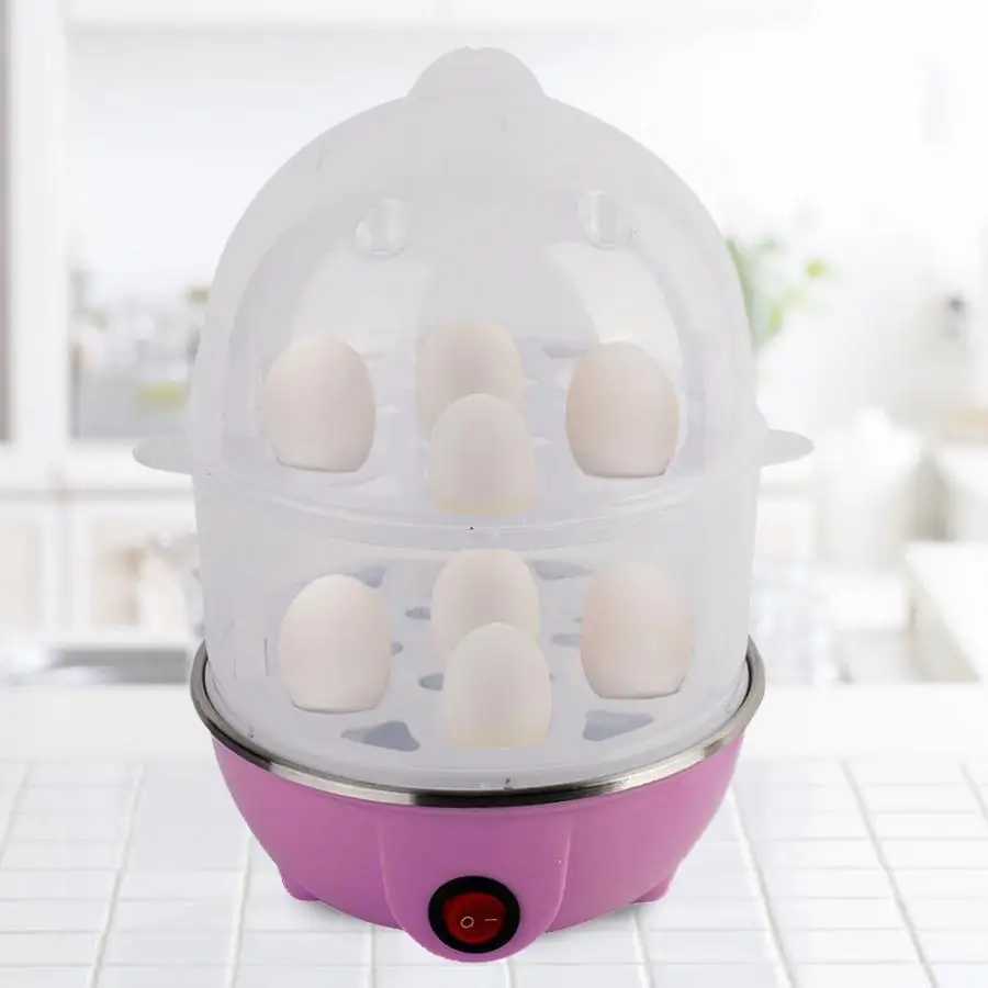 TOPINCN Электрический яйцо Плита 2-Слои яйца котла Кухня Пособия по кулинарии Инструменты машина для завтрака - Цвет: Blue