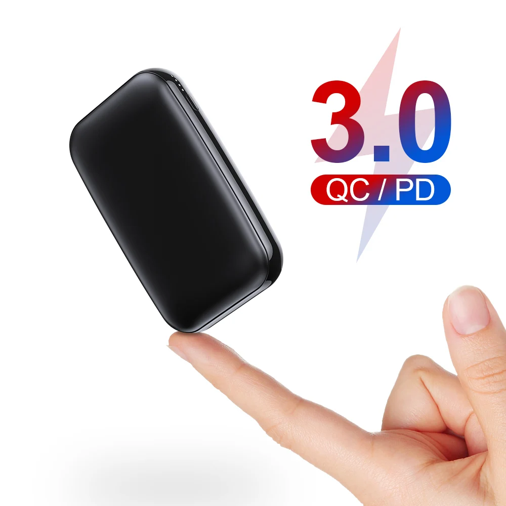  ROCK Typ C PD QC 30 Power Bank 10000mah Mini Externe Batterie USB PD Schnell Aufladen Power Für iph