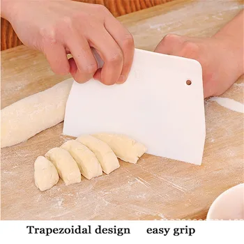 

Kitchen Cutter Cake Spatulas Cake Pastry Spatulas Butter Scraper Trapezoidal Scraper Cake Tools Plastic Dough Scraper Free Ship