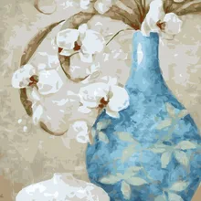 MOLEK DIY картина маслом по номерам Комплект «цветок в вазе» абстрактная акриловая Картина на холсте домашний Декор стены искусства для гостиной