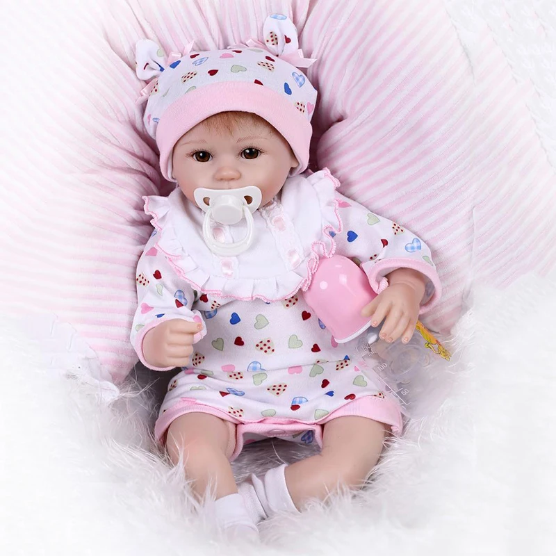 17inch New Born Baby Dolls Bebe Reborn Menina Children Best T