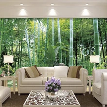 Пользовательские 3D печати DIY Ткань и текстильные обои для стен фрески пейзажа матовый шелк для Гостиная бамбука цветок тропа
