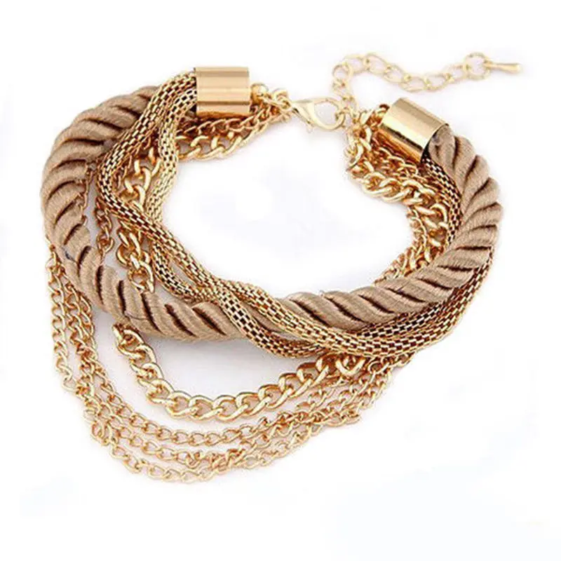 Buy Beauty Handmade Women Elegant Gold Chain Braided