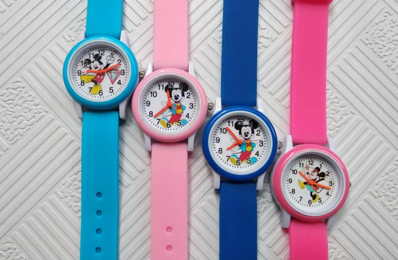 Лидер продаж Мода Прохладный часы «Микки» для детей часы обувь для мальчиков девочек часы Силиконовые Детские кварцевые наручные часы relogio