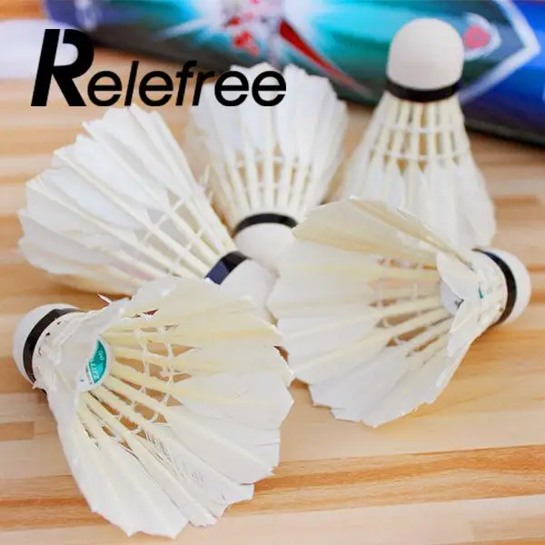 Relefree 5 unids profesional Bádminton bolas portátil ganso blanco Plumas entrenamiento Bádminton bola shuttlecocks deportes Accesorios Relefree 5 unids profesional Bádminton bolas portátil ganso blanco Plumas entrenamiento Bádminton bola shuttlecocks deportes Accesorios