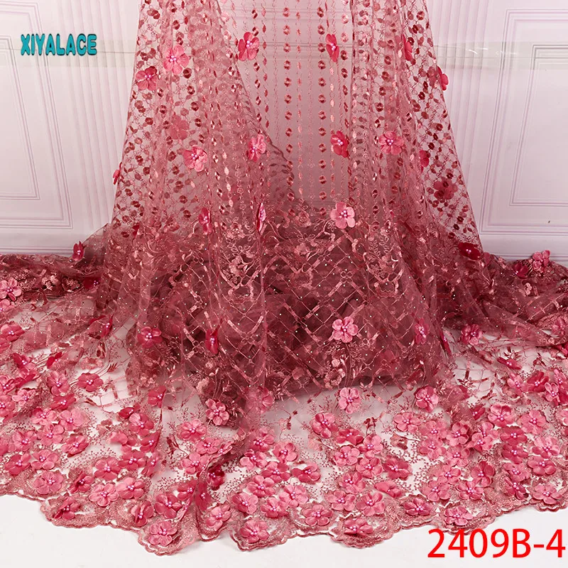 Африканская кружевная ткань 2019 высокого качества Кружева 3D Цветы Tullle