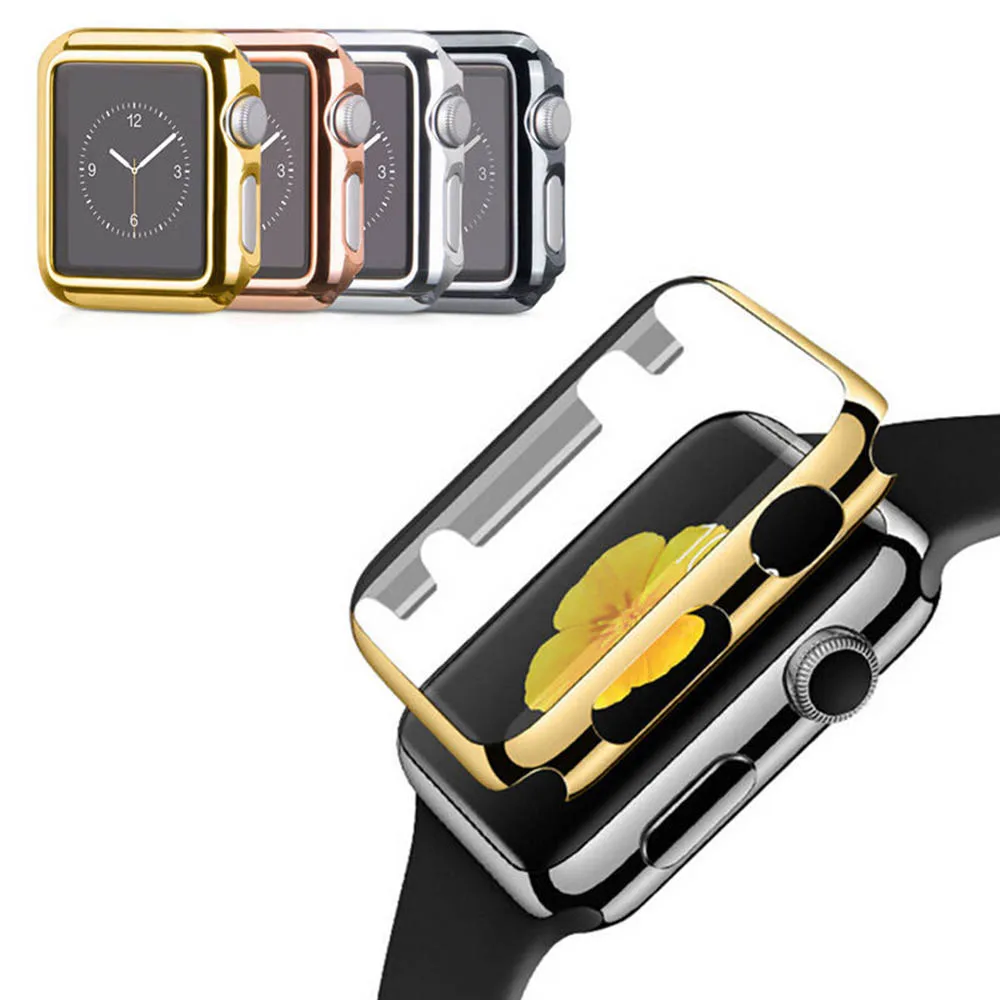 imágenes para 10 unids/lote 42mm 38mm Protector de Pantalla Ultra-Delgado Delgado Electrochapa Metal Plateó la Caja Dura Para Apple Reloj la Cubierta de la galjanoplastia imágenes para 10 unids/lote 42mm 38mm Protector de Pantalla Ultra-Delgado Delgado Electrochapa Metal Plateó la Caja Dura Para Apple Reloj la Cubierta de la galjanoplastia