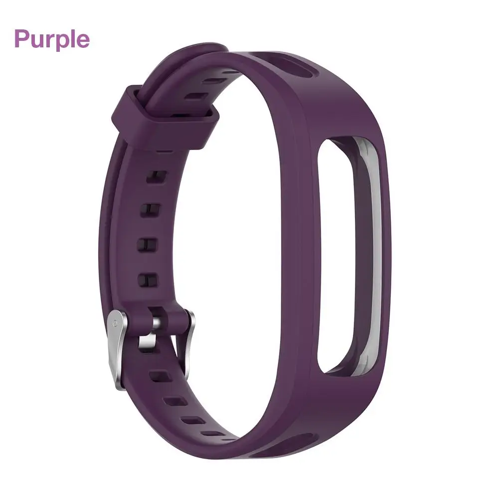 New Color Strap Replacement Silicone Strap Watch Band For Huawei Band 3e Huawei Honor Band 4 Running Version - Цвет: Purple