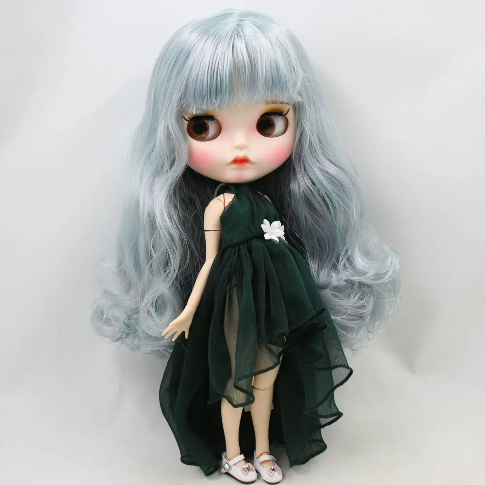 Ледяная кукла DBS Blyth для No.BL4006/1049 мятный микс фиолетовые волосы резные губы