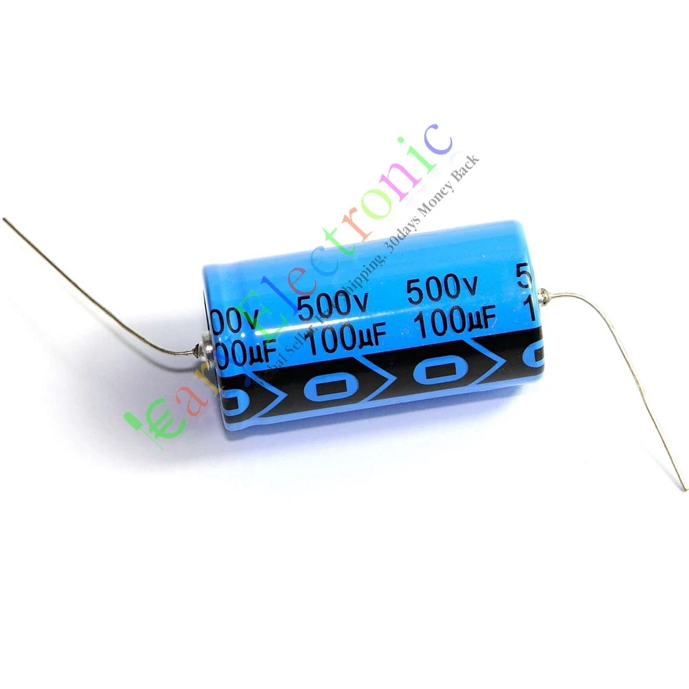 

Wholesale and retail 10pc 500V 100uf 85C New long copper leads Axial Electrolytic Capacitor audio amp free shipping