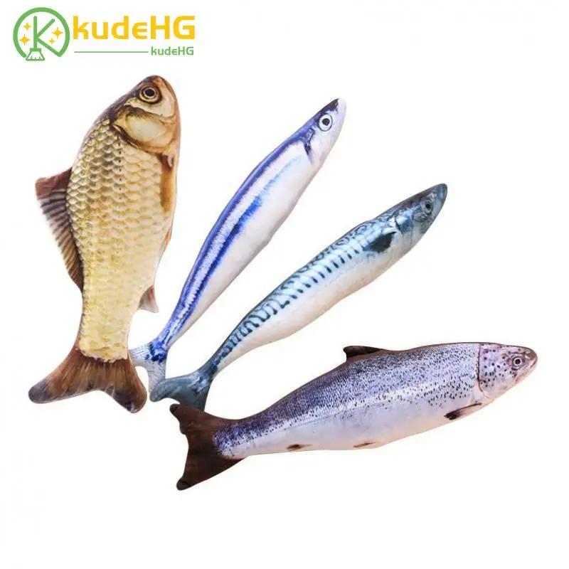 Plush Creative 3D Carp Fish Shape Cat Toy Gift Cute Simulation Playing For Pet Gifts Catnip Stuffed Pillow Doll 23 | Дом и сад