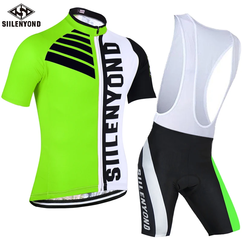 

SIILENYOND Pro Team Uniform Cycling Sets Maillot Ropa Ciclismo Jersey Men Summer Riding road Bike Jersey Set Bike Bicycle Wear