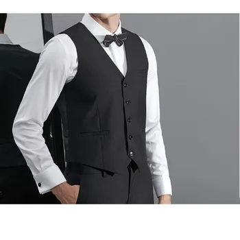 

Autumn new men's slim style dress suit vest fashion elegant business suit vest