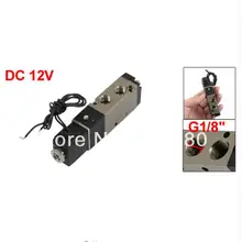 4V110-06 DC 12 V G1/" на входе пять 5 двухстороннее 2 Позиции одна осветительная головка, Тип пневматический газовый соленоид клапан оптом и в розницу